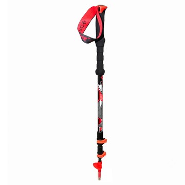 DIBOTE 迪伯特 外鎖式碳纖維登山杖  紅色  63~135cm  1支