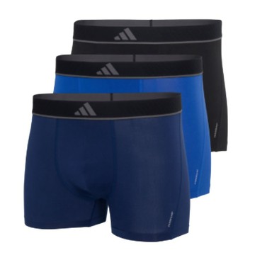 【adidas 愛迪達】男士 再生彈力運動平口褲三入組 ACTIVE MICRO FLEX ECO TRUNK 3 PAIRS