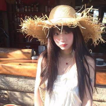 💰超值好貨⏰限時搶購夏天ins出遊度假風拉菲草草帽女 大帽簷遮陽防曬毛邊氣質沙灘帽 R8QO