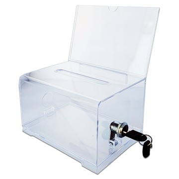 文具談 多用途壓克力投票箱 透明 1入  1個