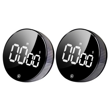 YUNMI 旋轉式計時器 LED顯示料理定時器 正/倒計時器 時間管理提醒器 烘焙鬧鐘 計時器磁吸