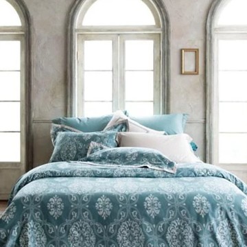 Caliphil寢具 美國棉300織/雙人/加大床包被單四件組/伯利恆之星/