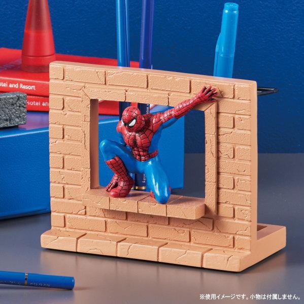 ペンスタンド ペン立て スパイダーマン ステーショナリースタンド マーベル キャラクター グッズ 10本収納 ペン置き ペン入れ 卓上 鉛筆立て リアル かっこいい