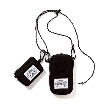 日本限定 POLER Strap Mobile & Coincase 多功能手機掛繩包加掛零錢包 / 黑色