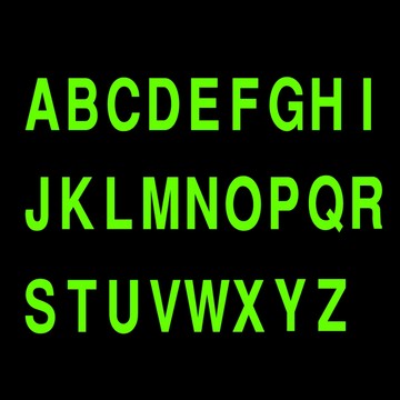 反光屋FKW 夜光字母 A-Z 檔案櫃貼紙 緊急夜光指引 永久檔案 蓄光放光 防火級PC材質 不助燃 UL背膠 可直接貼