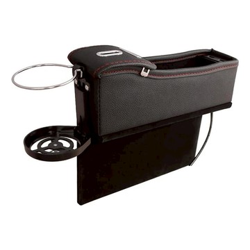 ANBORTEH 安伯特 皮革杯架椅縫置物盒 副駕款  黑色  參考內容