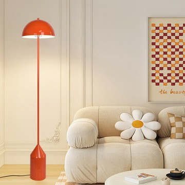 【含稅/免運】 客廳蘑菇落地燈臥室中古北歐奶油風設計師法式民宿沙發旁綠色地燈