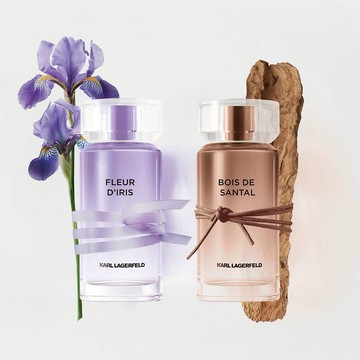 領券最高折$300【KARL LAGERFELD】紫霧鳶尾花淡香精+琥珀檀香木淡香水100ml對香.附紙袋