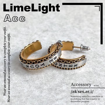 ☆LimeLight☆ 歐美 雙層 韓國 鏈條 麻花 拼接 飾品 耳環 耳針 金色 金耳環