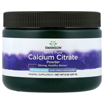 Swanson, 全全檸檬酸鈣粉，原味，8 盎司（227 克）