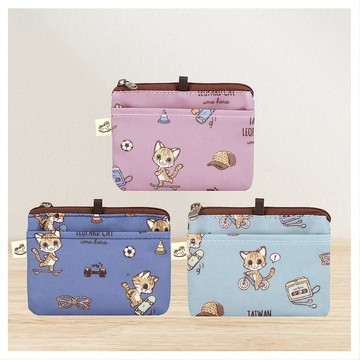 【石虎愛運動-名片小小零】 台灣製造橫式頸掛卡片證件套