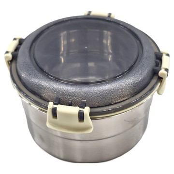 扣啦 #304密封保鮮盒 圓形 不鏽鋼材質食材容器  1個