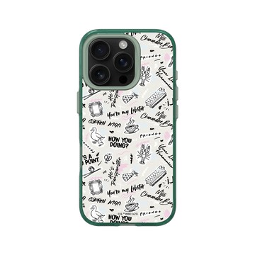 iPhone 16 Pro Clear 憂墨綠 - Friends - 六人行黑白圖