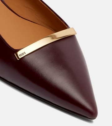 Tod's Barretta leather slingback flats