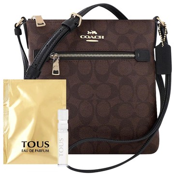 巧克力色大C PVC斜背包+TOUS 隨身小香