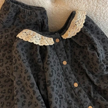 DUYI~夢詩 睡衣女德絨秋冬季蕾絲花邊公主風長袖長褲可愛家居服兩件套