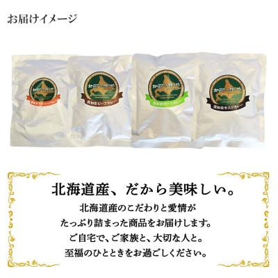 ふるさと納税 倶知安町 倶知安野菜のカレー食べ比べ4種セット 中辛 計8個