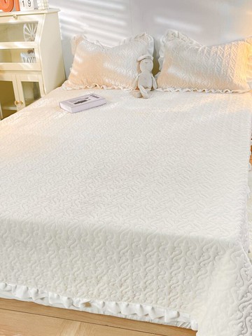 冬季加厚牛奶絨床蓋單件榻榻米珊瑚絨床單三件套寶寶絨炕蓋床鋪蓋