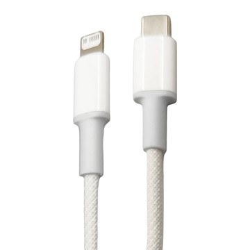 Baseus 倍思 PD高密編織快充線 Type-C to iP 20W功率輸出 480Mbps  1m  白色  1條