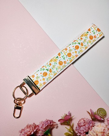 手機掛繩/鑰匙圈/腕繩/掛繩/掛帶(橘子)