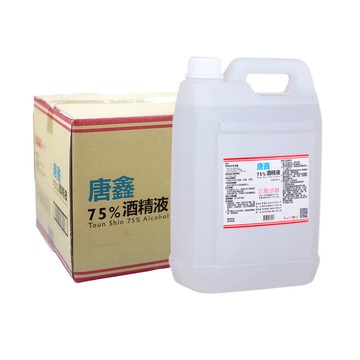 【唐鑫】75%酒精 藥用酒精 4000ml 6桶/箱 乙類成藥 醫療用酒精 箱購免運 台灣製造