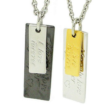 【Charme】Love U Forever 白k飾 時尚情人對鍊