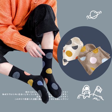 復古波點 中筒襪【台灣現貨】D632 襪子 隱形襪 船型襪 除臭襪 短襪 長襪 男襪 襪子男 襪子女 彈性襪 潮襪 船襪