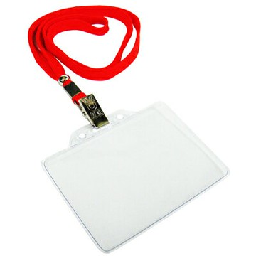 【文具通】無印字識別證套+布帶組[紅]台製 F6010508【APP滿額下單10%點數(單一帳號最高1000點)】4/30止