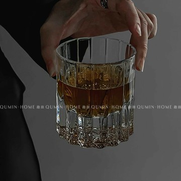 復古刻花威士忌酒杯家用創意水晶玻璃杯酒杯輕奢高檔啤酒洋酒杯