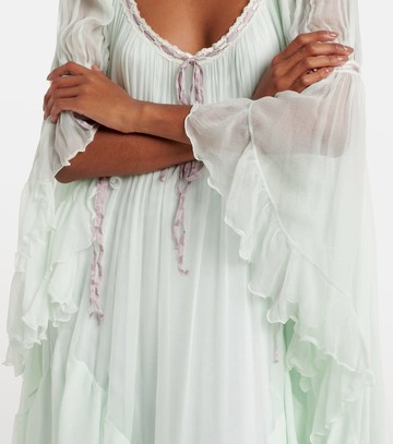 Chloé Ruffled tiered silk muslin gown