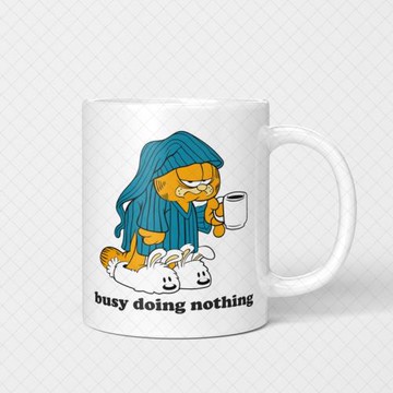 Garfield busy doing nothing 卡通貓杯成人杯子 創意馬克杯 水杯