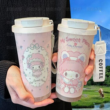 ⭐️優選好物⭐️piano小羊水杯 piano小羊保溫杯 學生水杯辦公杯咖啡杯喝水杯吸管杯 大容量316不鏽鋼咖啡杯