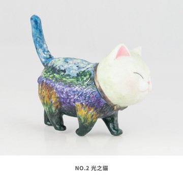 名畫水彩手繪貓咪公仔【名畫系列】