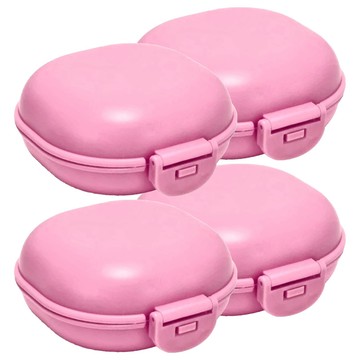 旅行肥皂盒 9x9x4cm 顏色隨機 4入  1組