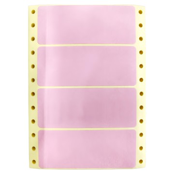 華麗牌 電腦列印標籤 單排 WL-5003R 紅色 90 x 36mm  4格  600張