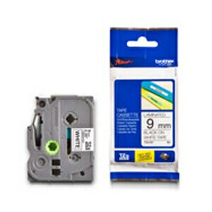 兄弟牌 BROTHER 白底黑字 9mmx8M 標準黏性護貝標籤帶/ 包 TZe-221｜領券最高折$220