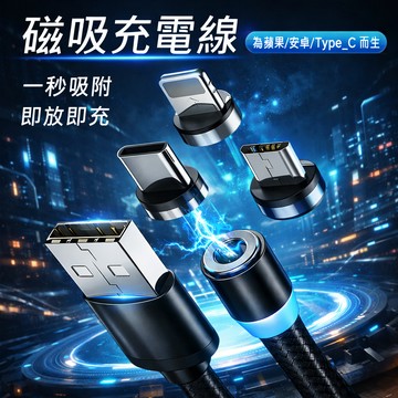 360度磁吸充電線 磁性充電線 磁吸線 磁吸 充電線 2A