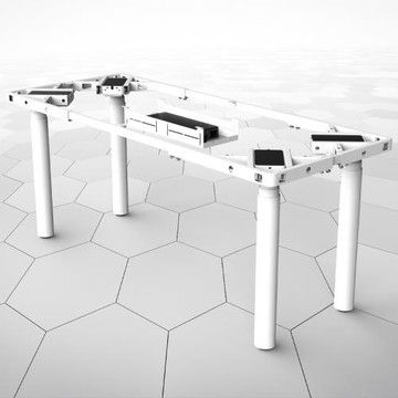偉博德美 F4Y電動升降桌架四電機四桌腿實木大班桌架大承重巖板實