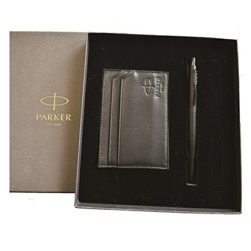 派克 PARKER 記事系列 JOTTER XL 原子筆+真皮名片夾禮盒組 霧黑【APP滿額下單10%點數(單一帳號最高5000點)】1/31止