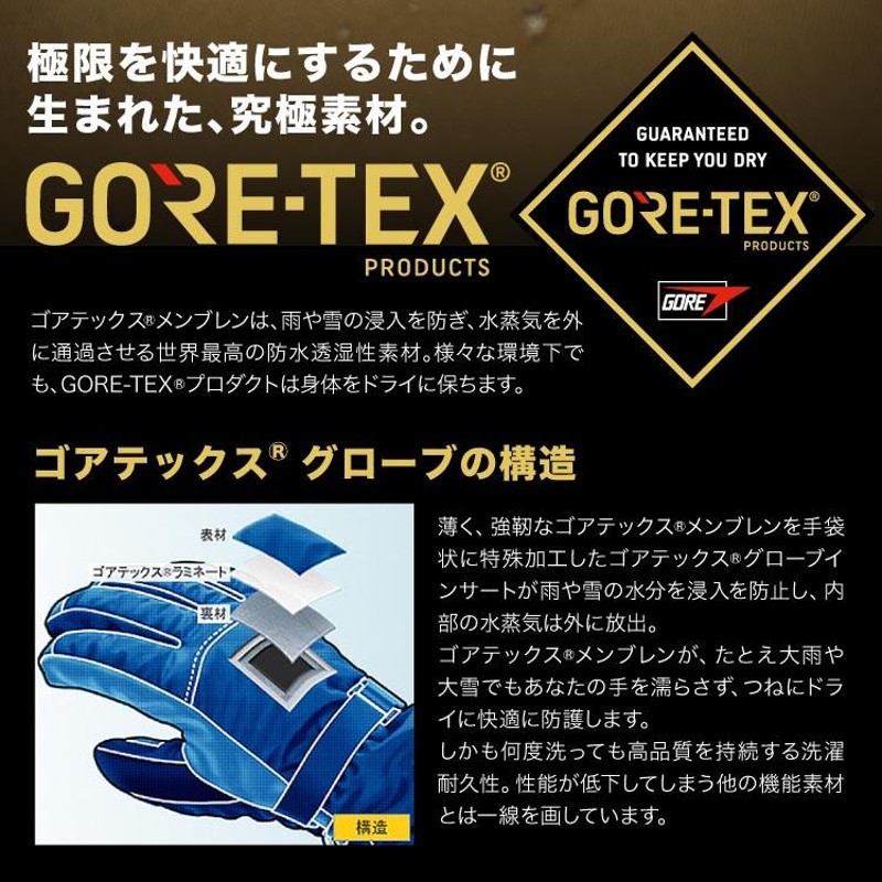 GORE-TEX ゴアテックス レザー 本革 山羊革 丈夫 スマホ対応 スノーボード グローブ ミトン レディース メンズ 防寒 手袋  AGE-34ML | LINEショッピング