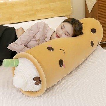 創意奶茶杯抱枕女生睡覺牀上超軟毛絨玩具可愛布娃娃玩偶生日禮物