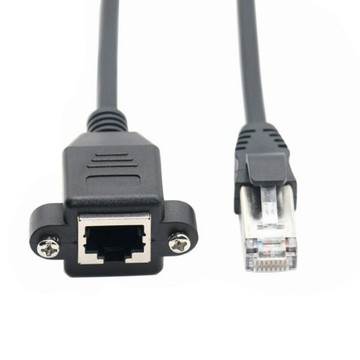 網線延長線rj45網線公對母延長線帶耳朵螺絲孔cate5網口面板線5類【宜家良品百貨】