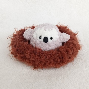 非洲灰鸚鵡 圓圓體型 可加吊飾 別針 可客製改色 手作毛線鉤織 鳥