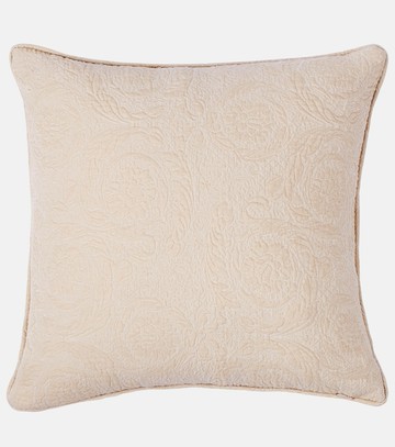 Versace Home Barocco embroidered cotton-blend cushion