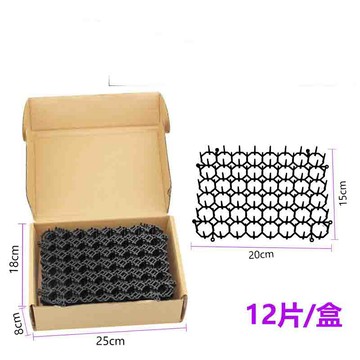 [6大陸廠商直寄] 防貓刺墊 15*20cm (黑色12片 x 2盒) 防貓墊 防貓網 驅貓神器 可拼接剪裁 驅貓刺釘 驅貓墊