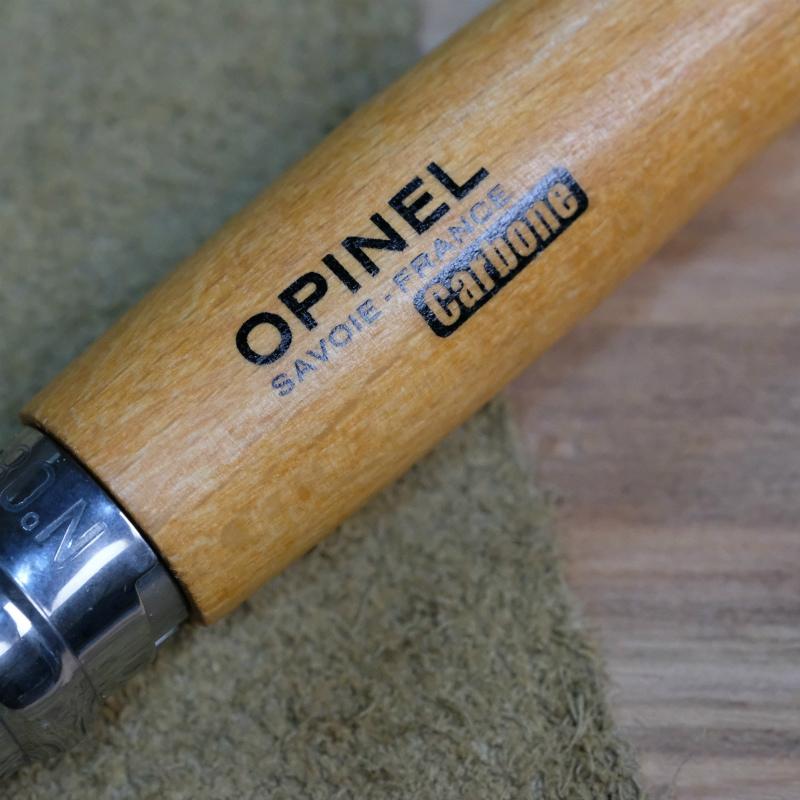 オピネル（opinel) カーボン　no7　革紐付き