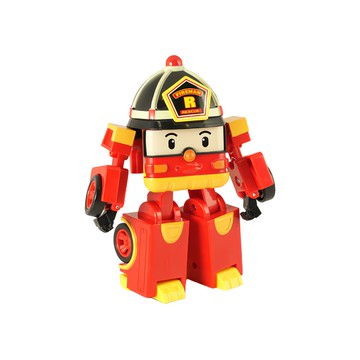 ROI TOYS 波力 新4吋變形羅伊 可愛擬人變形車玩具 操作簡單  Red  1個