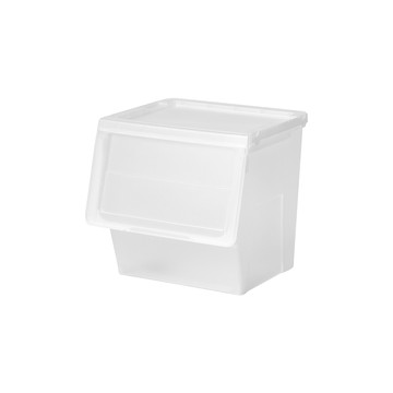 【日本天馬】45面寬河馬口霧透前掀滑蓋收納箱-50L-3入