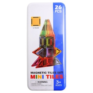 MAGNA-TILES 迷你小磁片 26p  彩虹色  1盒