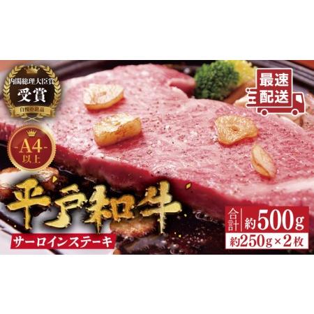 ふるさと納税 特選 平戸和牛 サーロインステーキ 約500g(250g×2枚)[KAD021]  長崎 平戸 肉 牛 牛肉 .. 長崎県平戸市